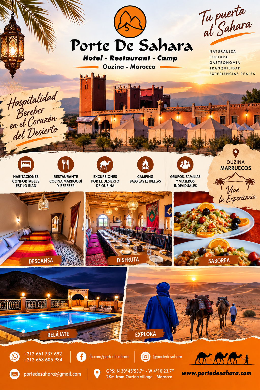 Hotel Riad y Restaurante en el desierto de Ouzina Marruecos