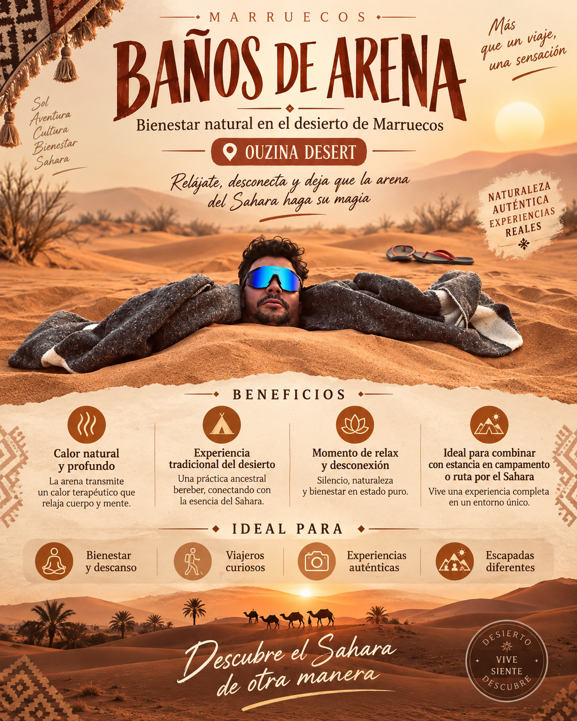 Baños de Arena en el Desierto de Marruecos