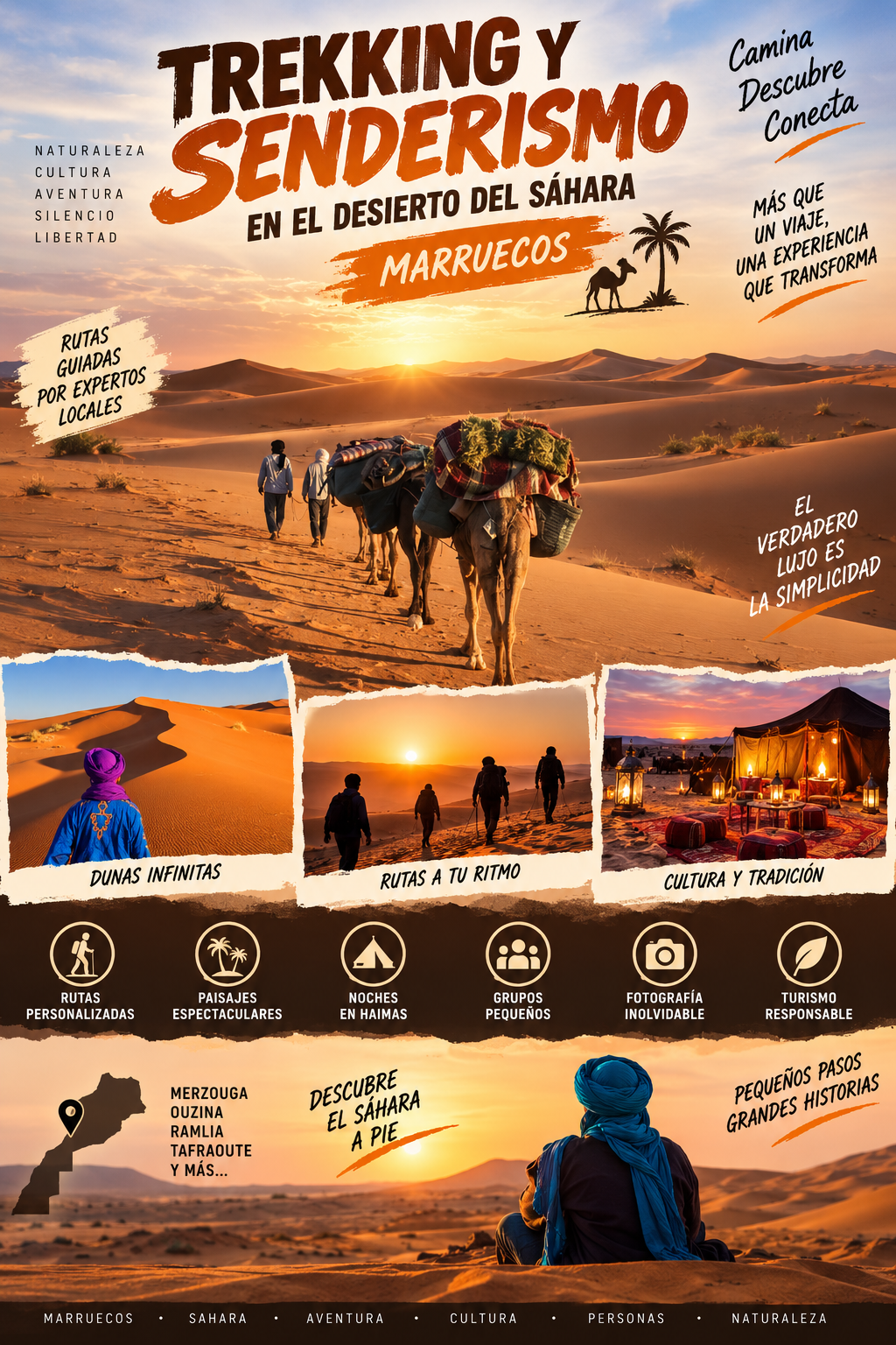 Trekking y Senderismo en el Desierto del Sahara, Marruecos
