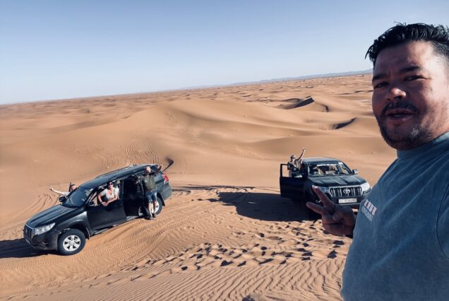 Marrakech, Ait Ben Haddou, Foum Zguid, Erg Chegaga, Zagora, Ouzina, Merzouga, Erfoud, Gargantas del Todra, Valle del Dades, Ouarzazate.