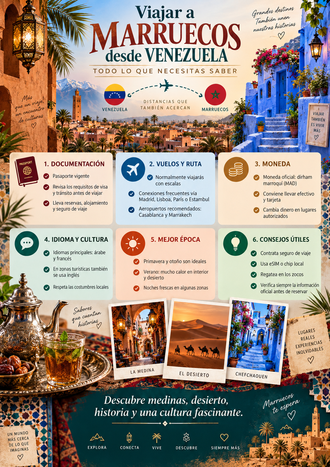 Viajar a Marruecos desde Venezuela | Tours y Circuitos