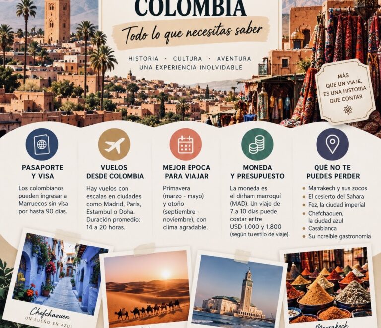 Viajar a Marruecos desde Colombia