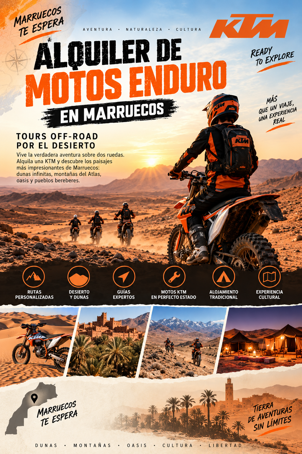 Alquiler de Motos Enduro KTM en Marruecos | Tours Off-Road por el Desierto