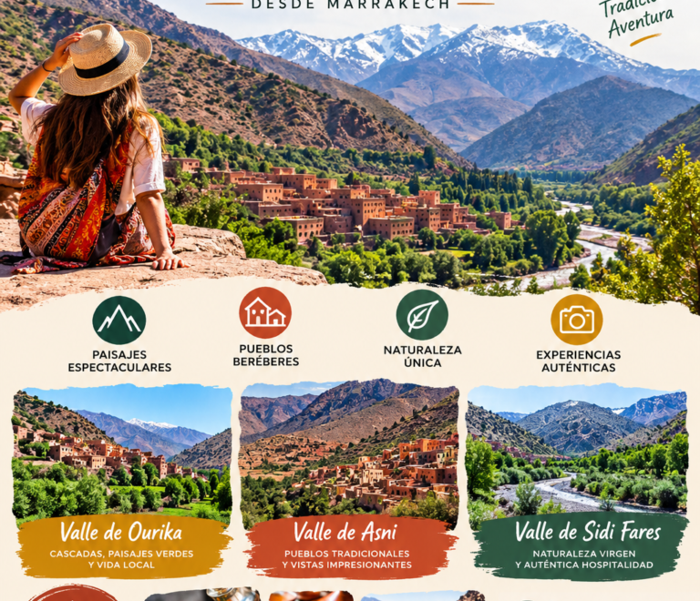 Excursión a las Montañas del Atlas y los 3 Valles desde Marrakech