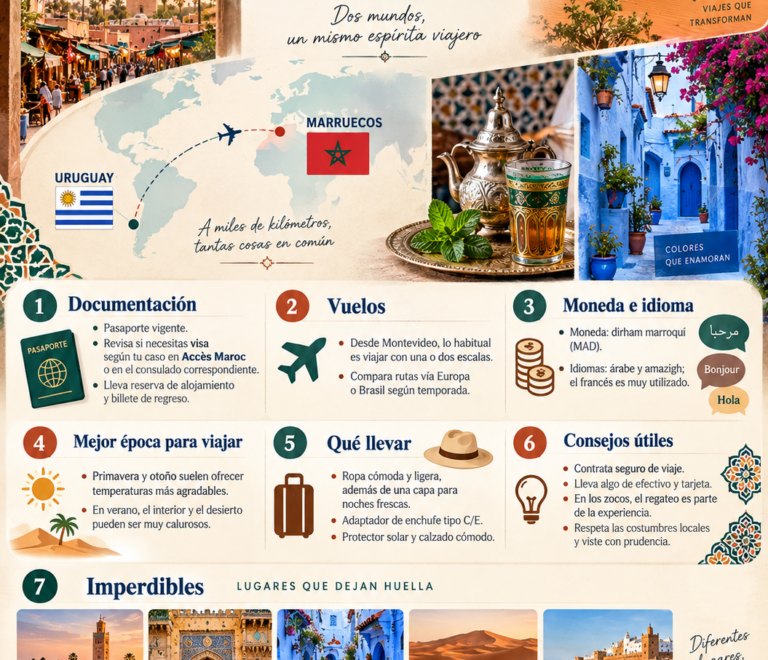 Viajar a Marruecos desde Uruguay