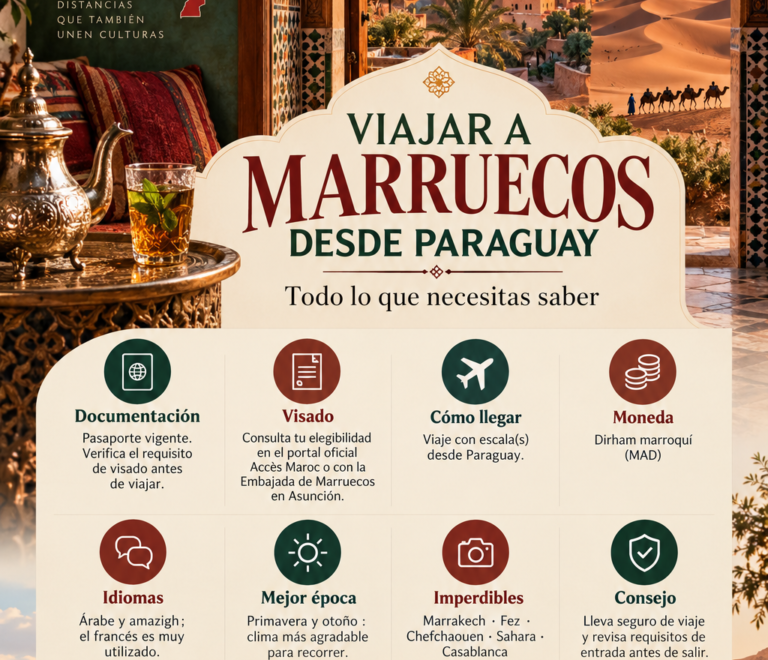 Viajar a Marruecos desde Paraguay