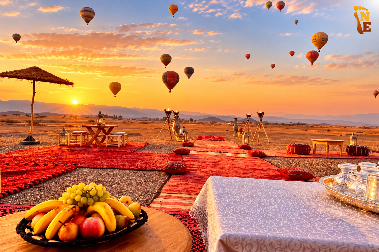 Paseo en Globo Aerostático en el Desierto de Marrakech Amanecer