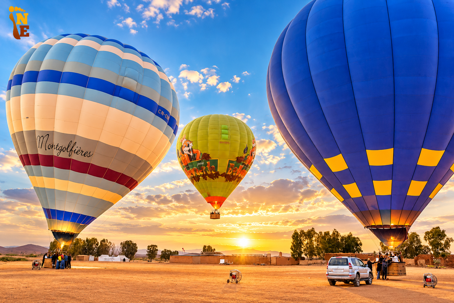 Paseo en Globo Aerostático en el Desierto de Marrakech Amanecer