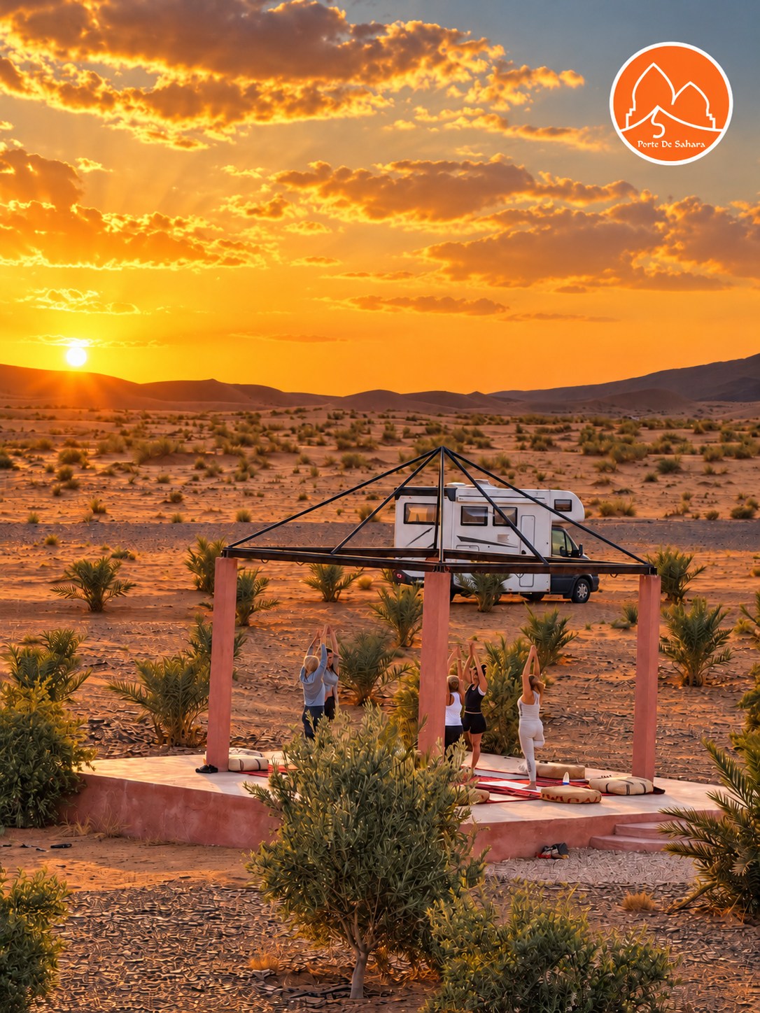 Yoga y relajación en el desierto de Ouzina