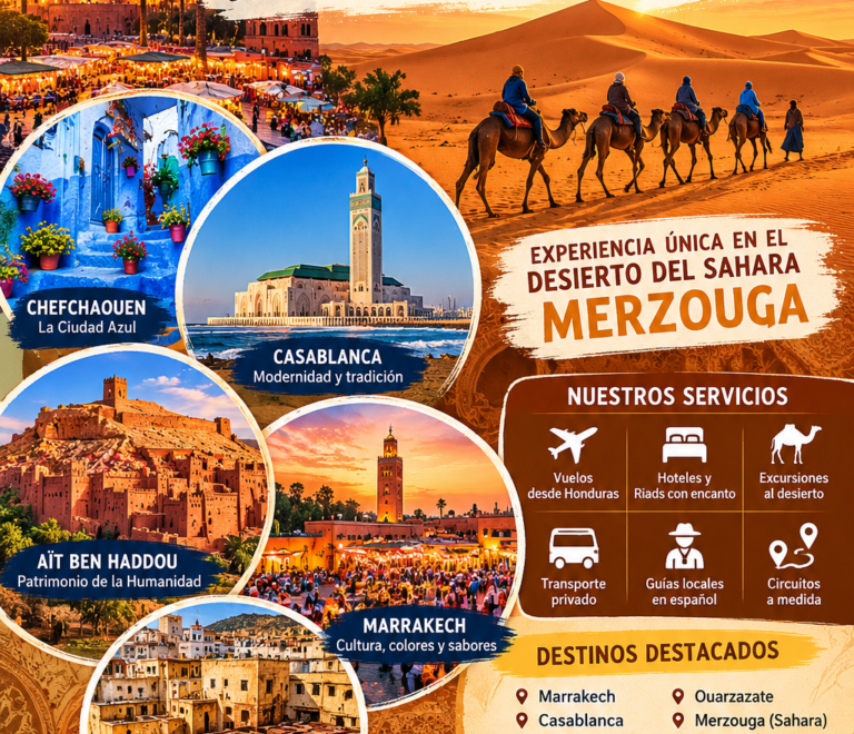 Circuitos turísticos por Marruecos desde Honduras