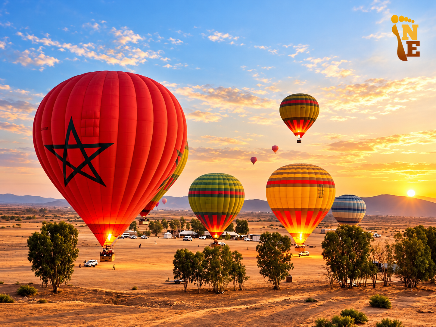 Paseo en Globo Aerostático en el Desierto de Marrakech Amanecer