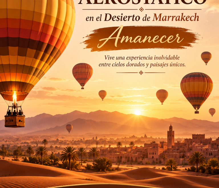 Paseo en Globo Aerostático en el Desierto de Marrakech Amanecer