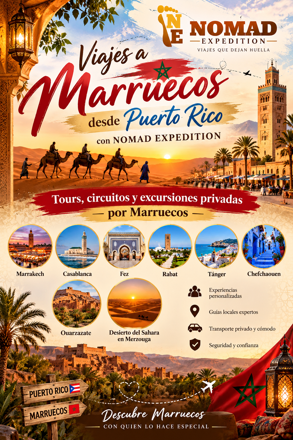 Viajes a Marruecos desde Puerto Rico: Tours, Circuitos y Sahara