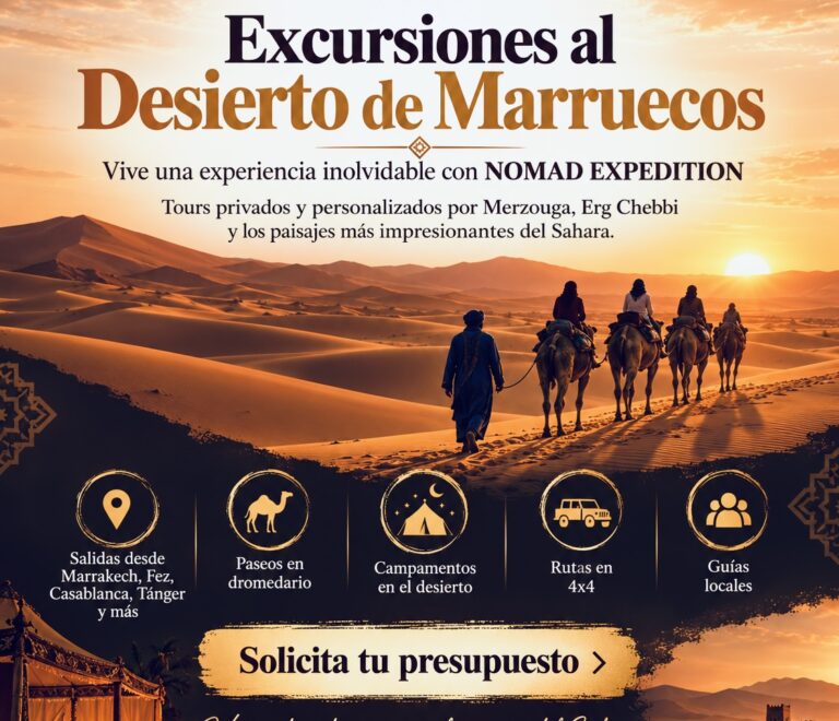 excursión al desierto del Sahara en Marruecos