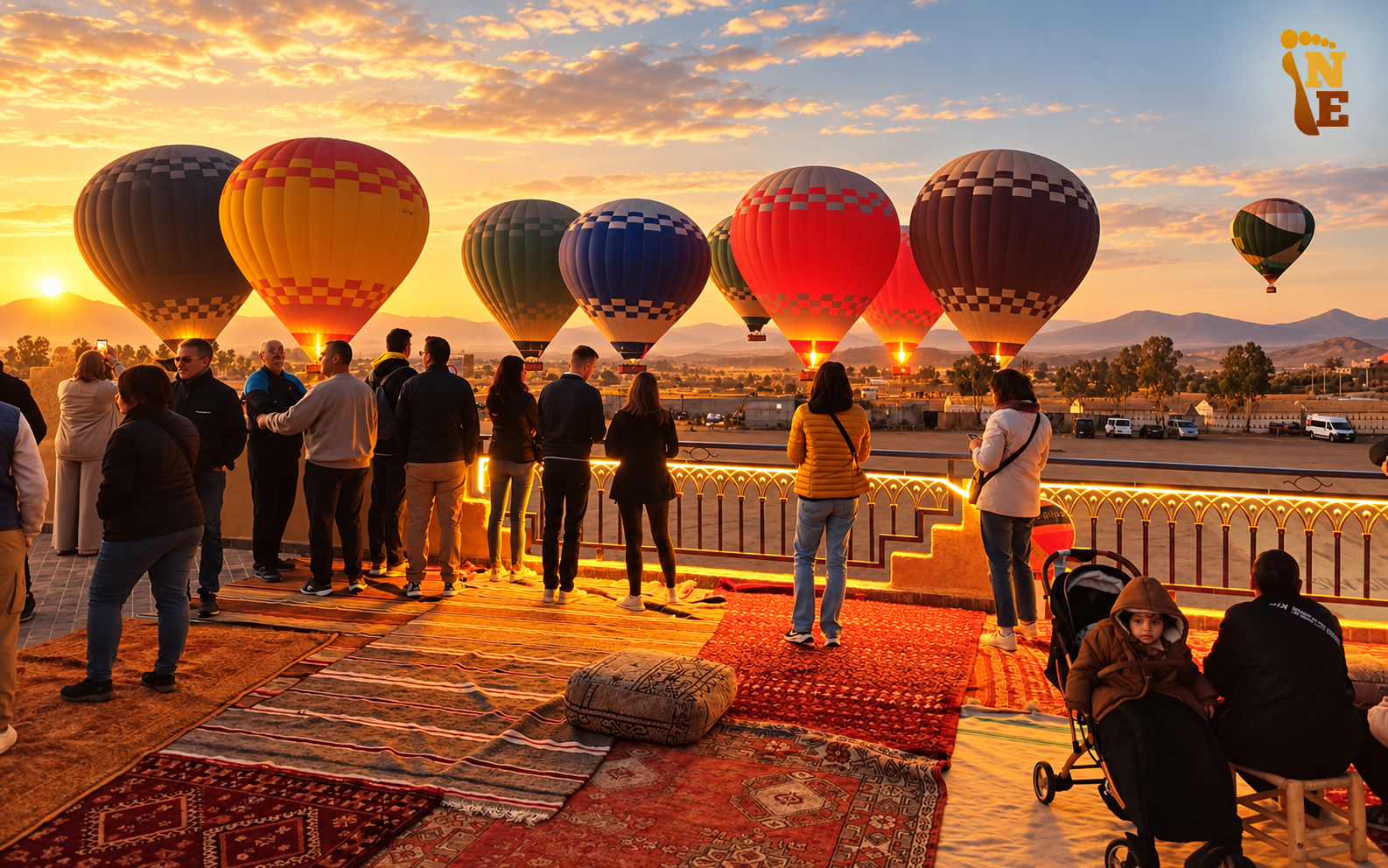 Paseo en Globo Aerostático en el Desierto de Marrakech Amanecer