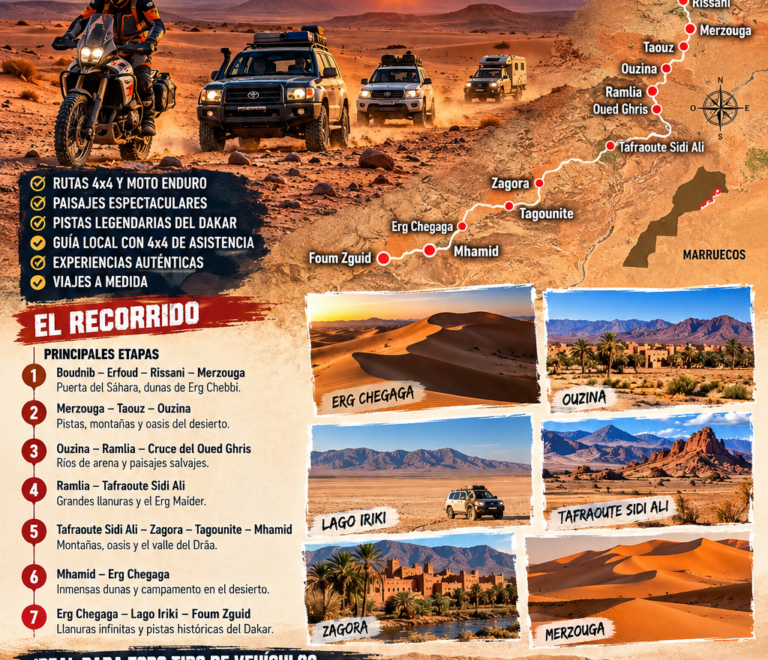 Excursión vía pista París-Dakar en 4x4 | Merzouga, Erg Chegaga